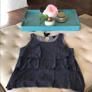 XL Ann Taylor ruffle detail top